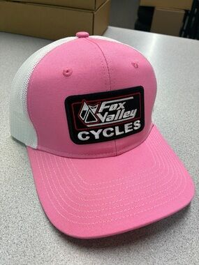 Pink Fox Valley Cycles Mesh Trucker Hat